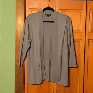August silk, xl, Gray Open Front Cardigan
